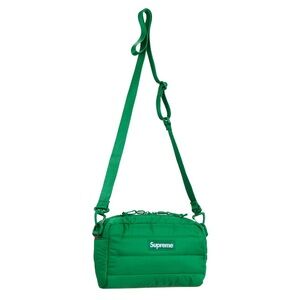 Supreme green puffer crossbody bag